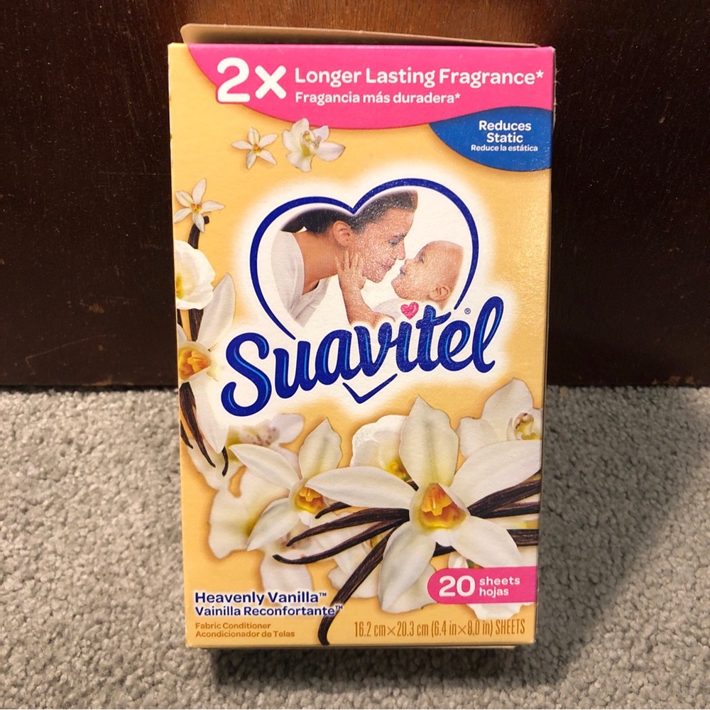 Suavitel Fabric Conditioner Heavenly Vanilla Dryer Sheets, 20 Sheets